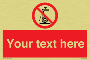 Custom prohibition Do not use for wet grinding